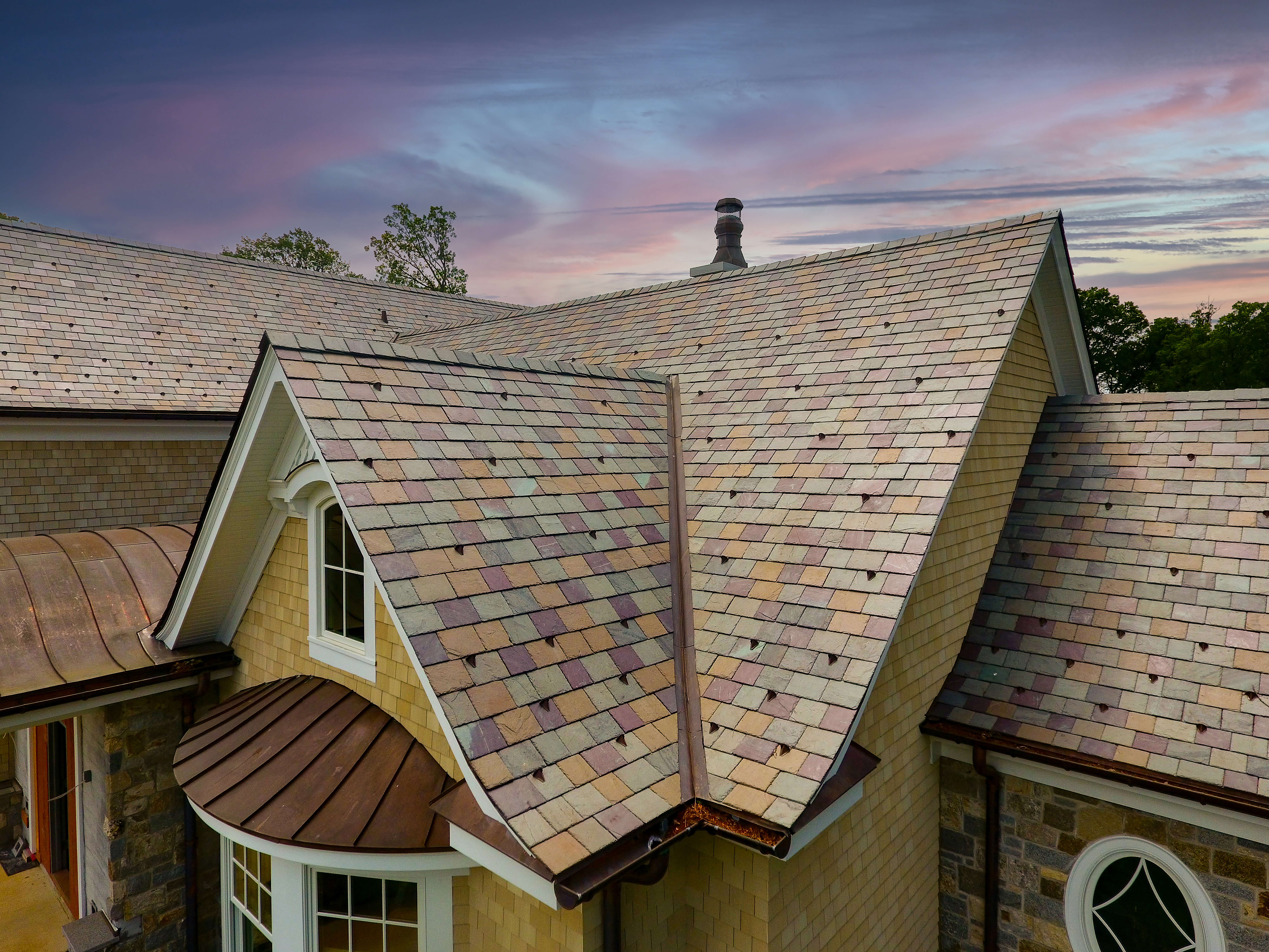 Half round brass pad-style snow retention system from Alpine SnowGuards ins